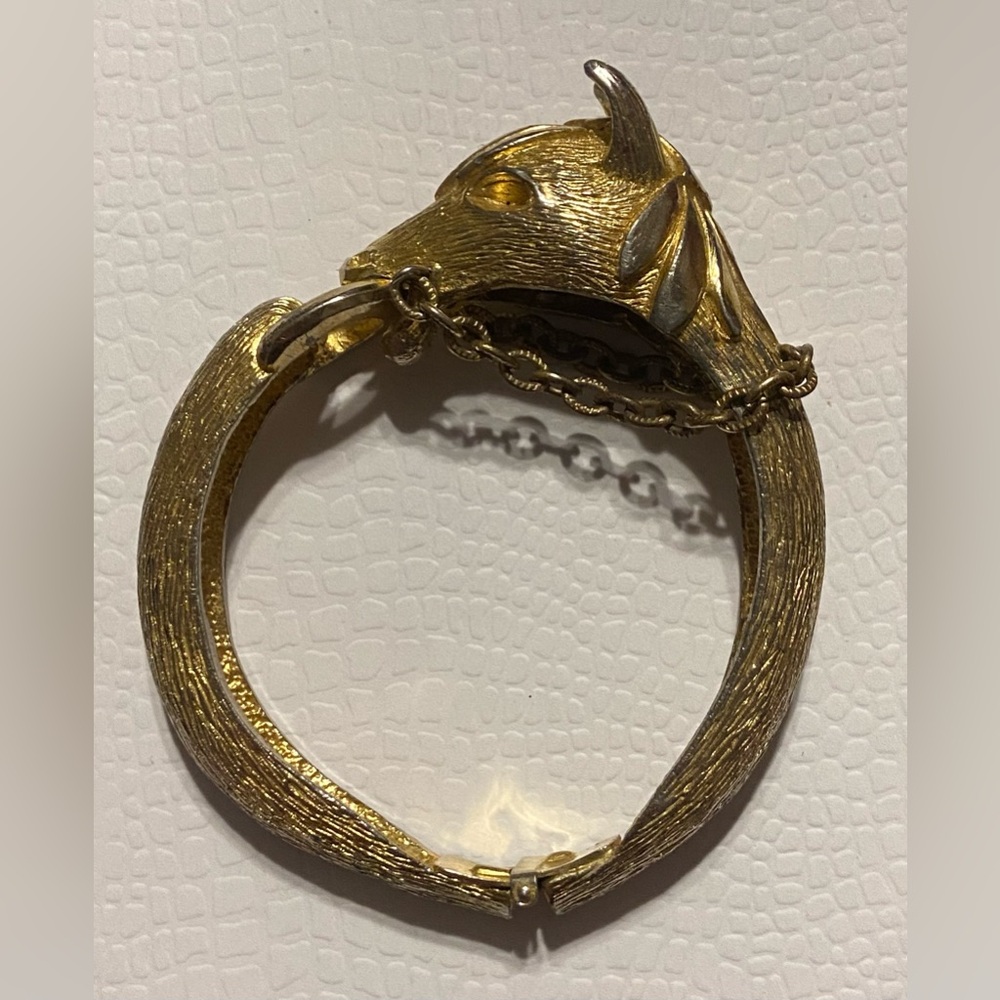 Vintage Equestrian Horse Bangle Bracelet #9275